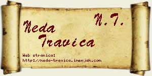 Neda Travica vizit kartica